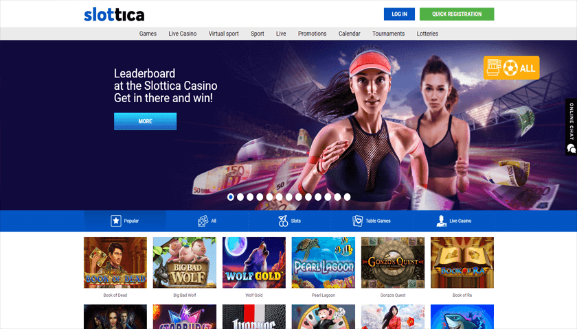 Slottica Casino, oficjalna strona, zagraj bezpłatnie online